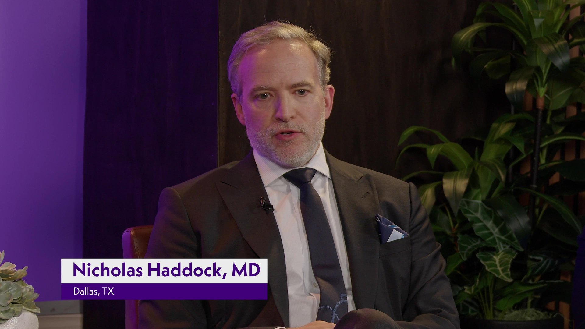 Dr. Nicholas Haddock speaking during the Aesthetic Surgery Journal Open Forum video roundtable