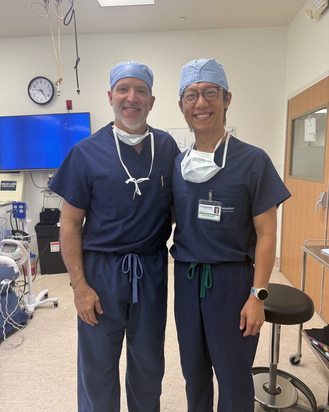 Dr. Haddock with Dr. Chao-Ming Wu in the operating room