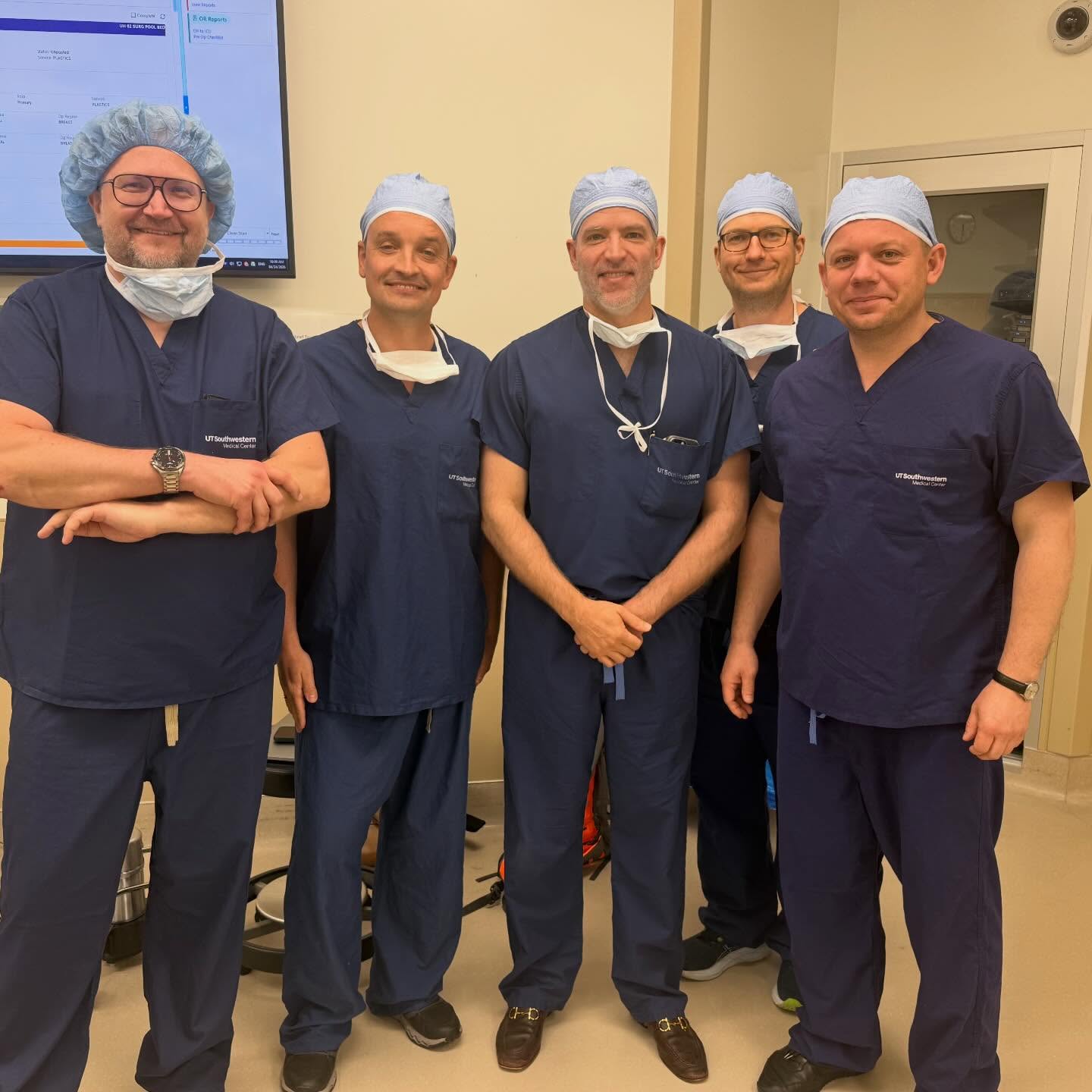 Visiting surgeons from Poland in the operating room